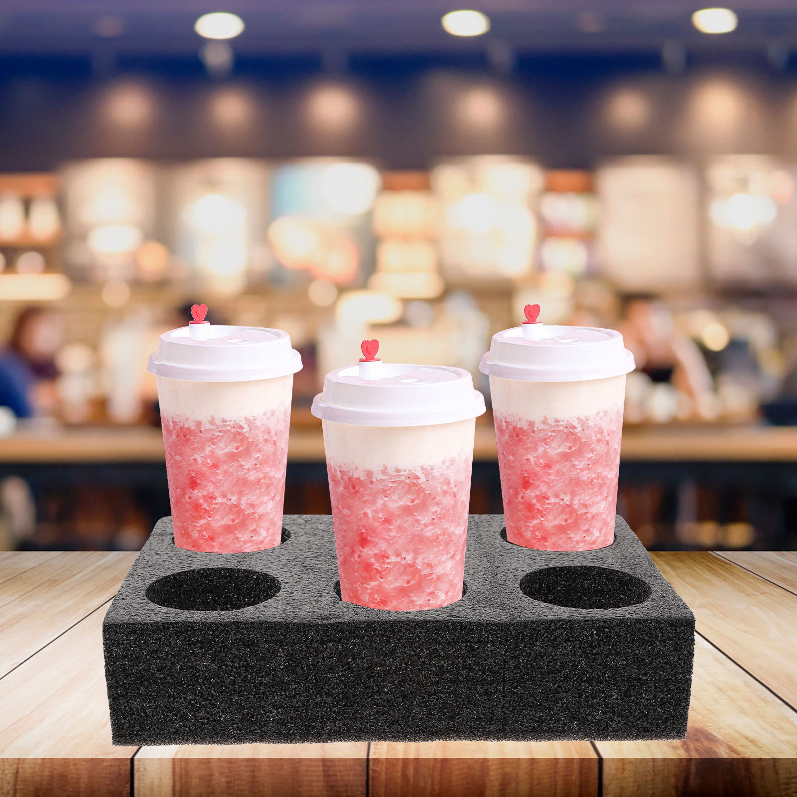 Coffee Tea Holders - 2Pcs Eco-Friendly Biodegradable Drink Carrier Tray