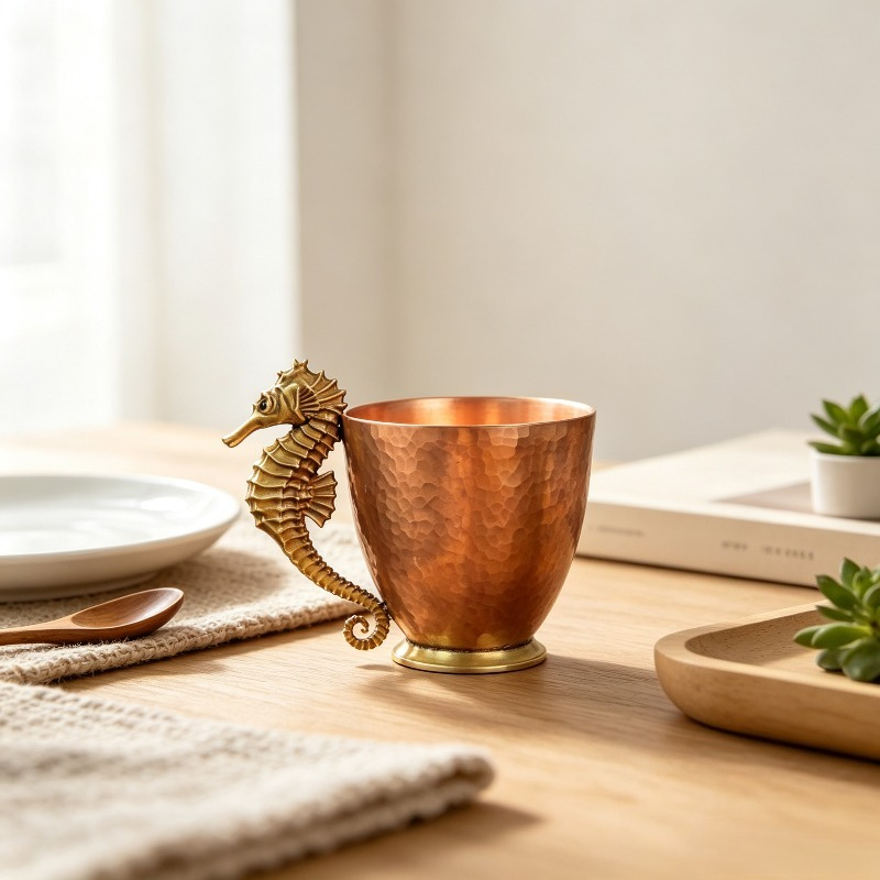 Coffee To Tea Meaning - Original Copper Coffee Mug, Seahorse-shaped Tea
