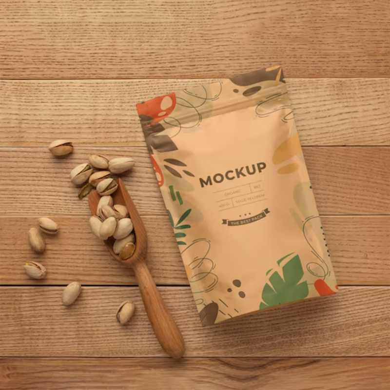 Coffee Tea Logo - Print Craft paper Zipper Bag Reusable