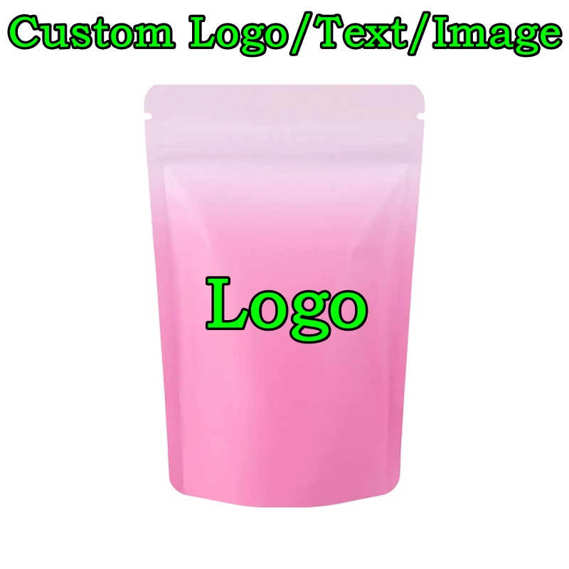 Coffee Tea Logo - 100PCS Stand-up Aluminum Foil Ziplock Bag