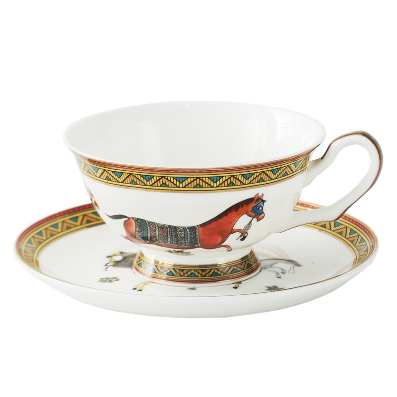 Coffee Tea Set - Porcelain Tea Cup and Saucer Set