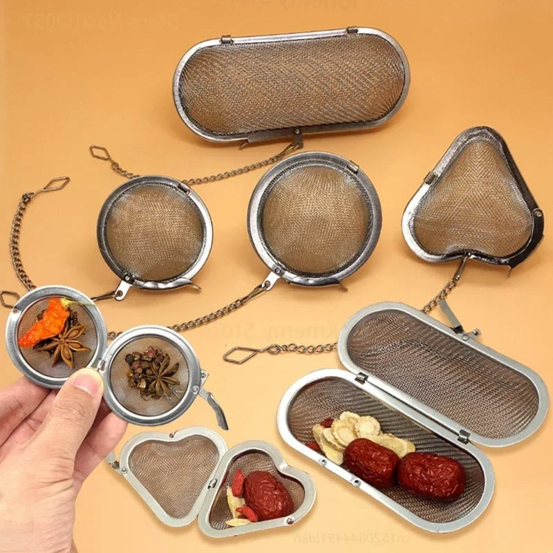 Coffee Tea Infuser - Stainless Steel Oval Heart Sphere Shape