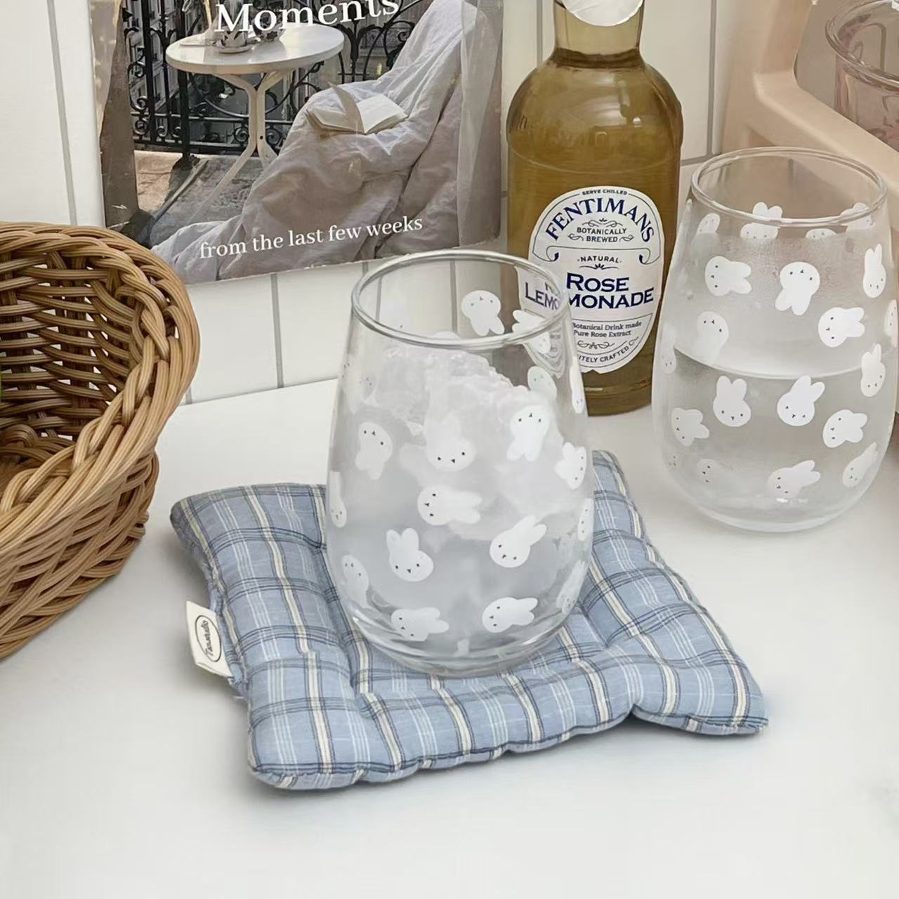 Cute Miffy Rabbit Printed Glas - Coffee Tea & Jane 评论和价格