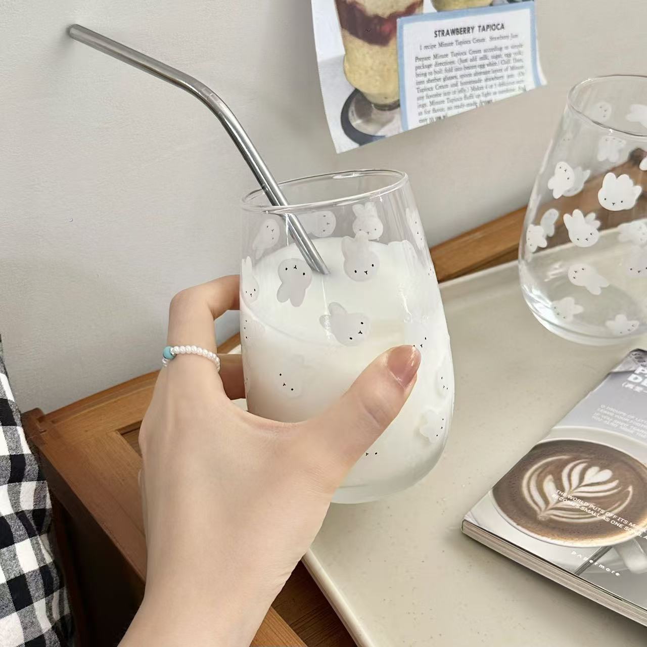 Cute Miffy Rabbit Printed Glas - Coffee Tea & Jane 评论和价格