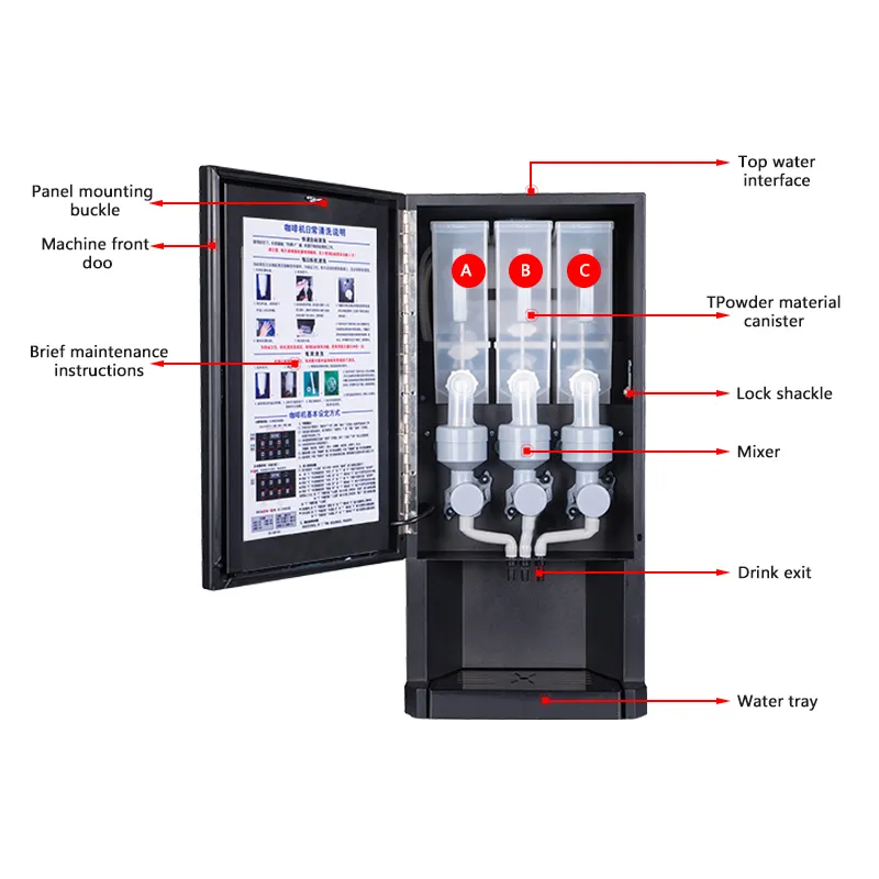 Smart Touch Screen Fully Autom - Coffee Tea Vending Machine 评论和价格