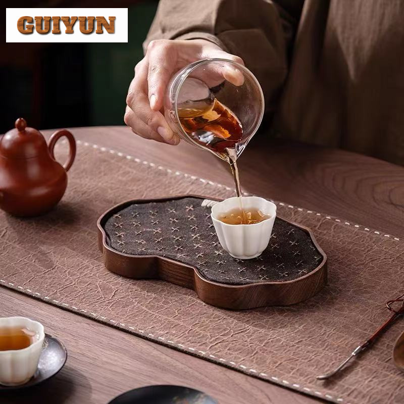 Black Walnut Small Tea Tray Sn - Coffee Tea Stand 评论和价格