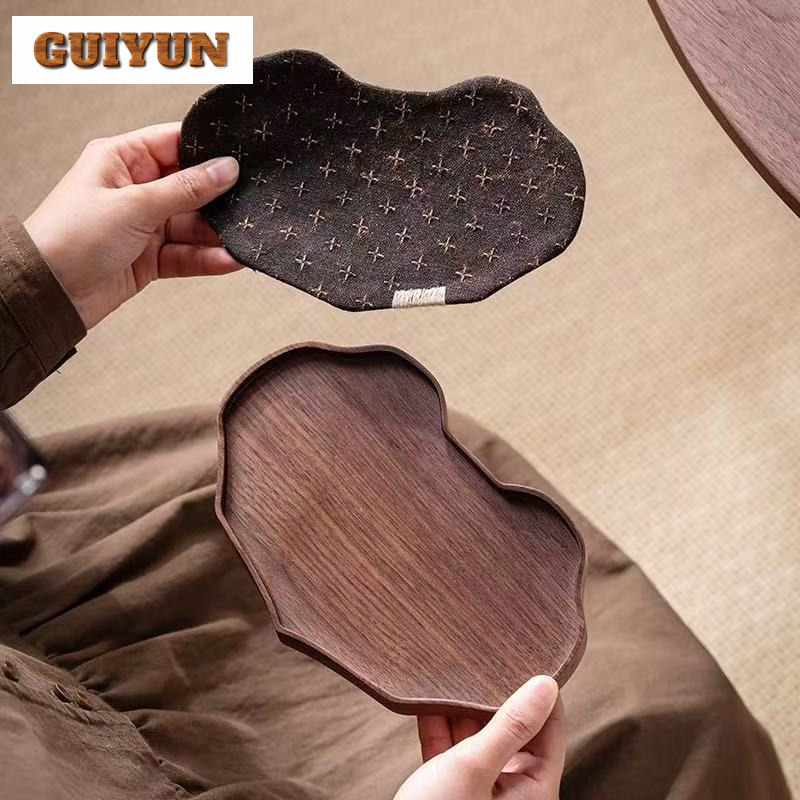 Black Walnut Small Tea Tray Sn - Coffee Tea Stand 评论和价格
