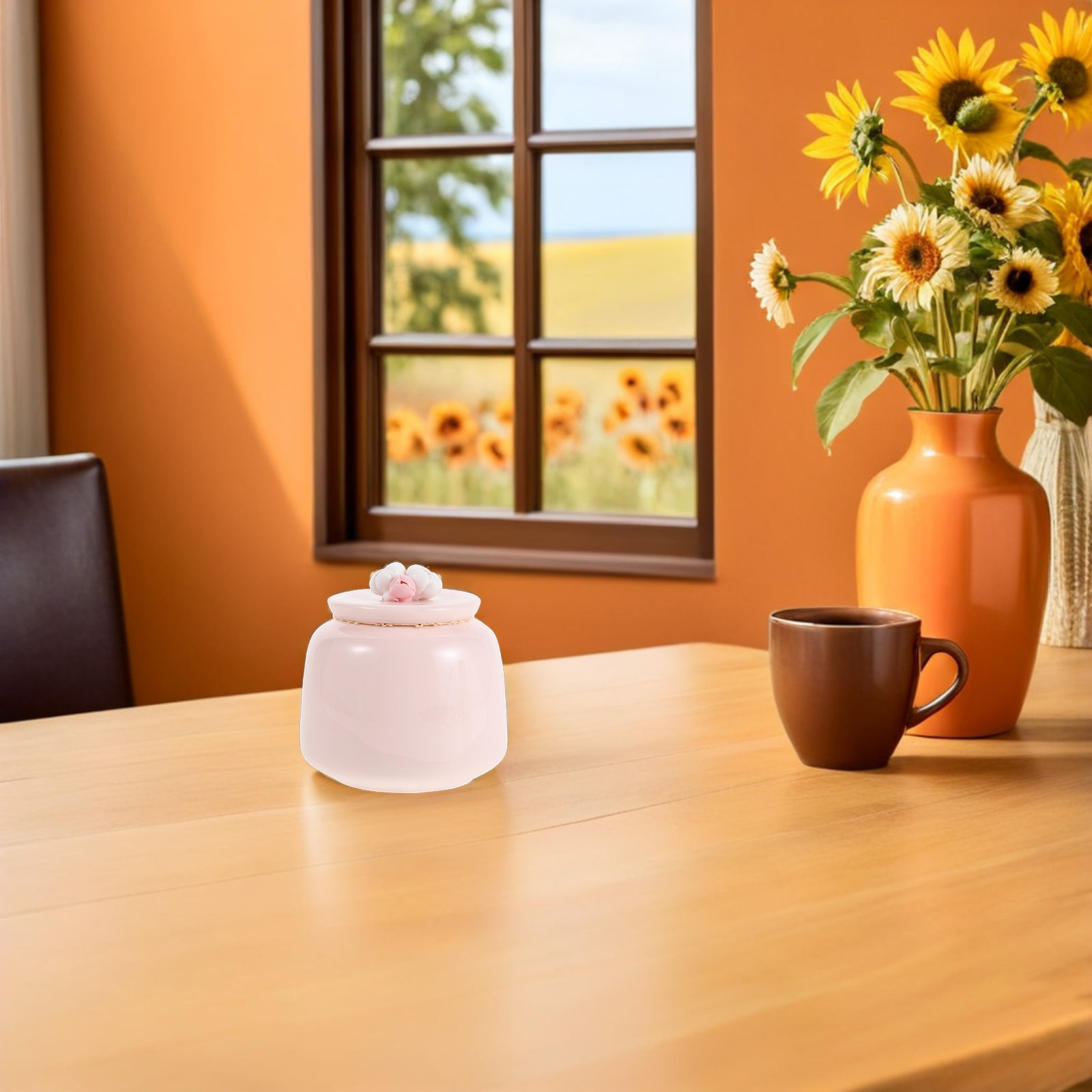 Ceramic Tea Jar Pink Porcelain - Coffee Tea Leaf And Bean 评论和价格