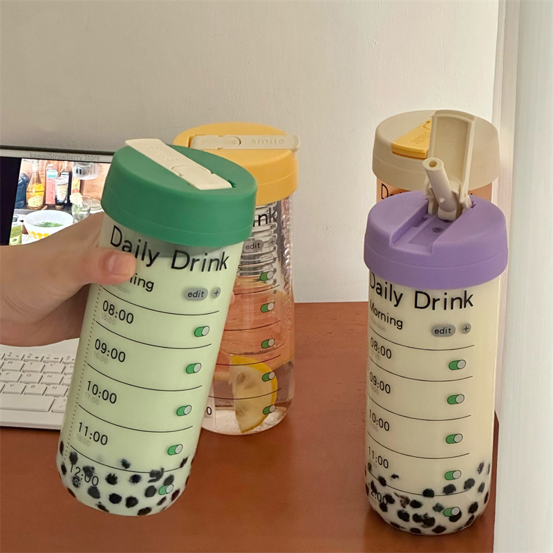 Glass Water Bottle With Time M - Coffee Tea Equipment 评论和价格