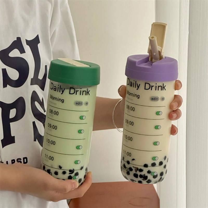 Glass Water Bottle With Time M - Coffee Tea Equipment 评论和价格