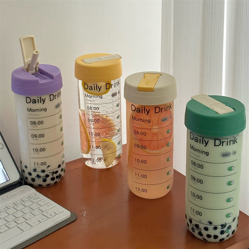 Glass Water Bottle With Time M - Coffee Tea Equipment 评论和价格
