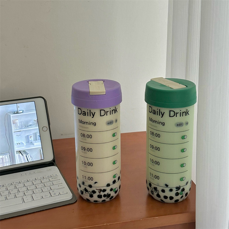 Glass Water Bottle With Time M - Coffee Tea Equipment 评论和价格
