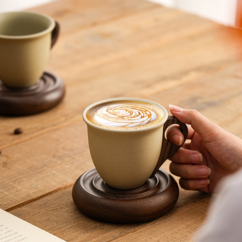 Creative Brown Ceramic and Woo - Coffee Tea For Garden 评论和价格