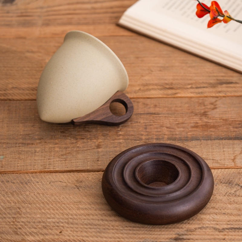 Creative Brown Ceramic and Woo - Coffee Tea For Garden 评论和价格