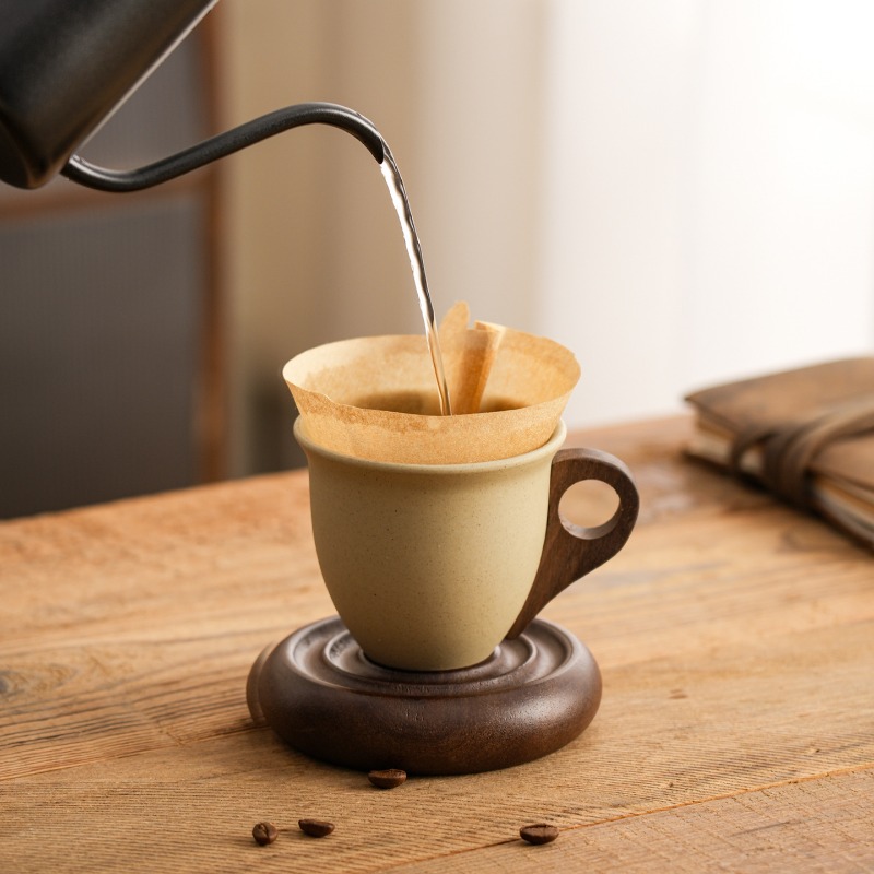 Creative Brown Ceramic and Woo - Coffee Tea For Garden 评论和价格