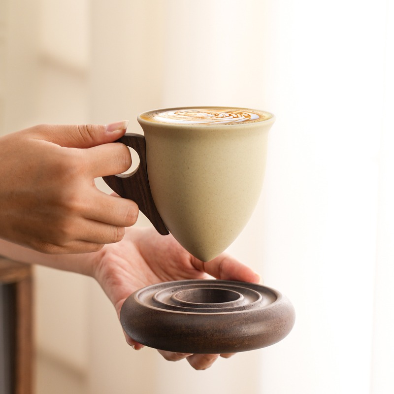 Creative Brown Ceramic and Woo - Coffee Tea For Garden 评论和价格