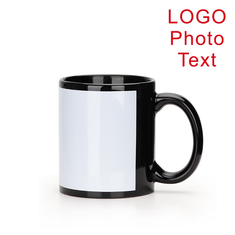 Black Cup DIY LOGO Ceramic 350 - Coffee Tea Logo 评论和价格