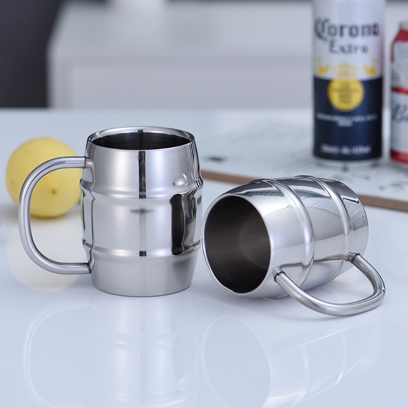 Stainless Steel Beer Cup Laser - Coffee Tea Logo 评论和价格