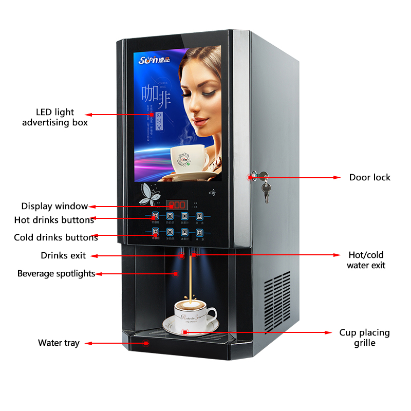 30SCW-8 Hot Ice Instant Coffee - Coffee Tea Vending Machine 评论和价格