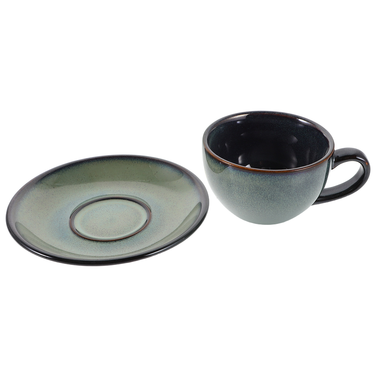1Set Elegant Ceramic Coffee Cu - Coffee Tea Set 评论和价格