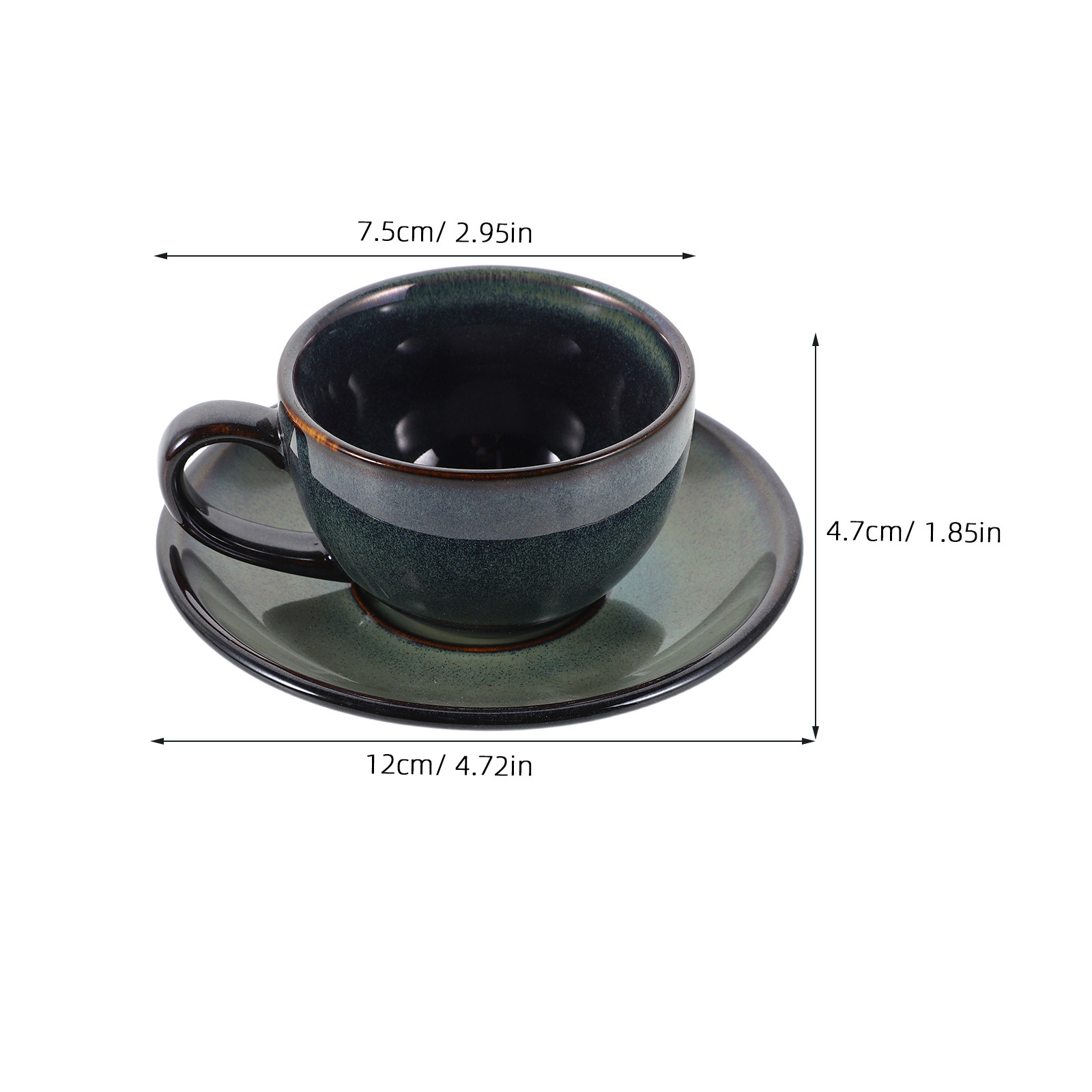 1Set Elegant Ceramic Coffee Cu - Coffee Tea Set 评论和价格