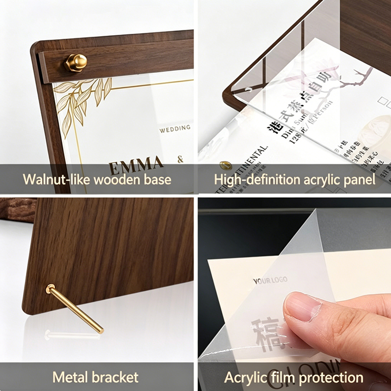Custom A4/A5 Acrylic Wood Grai - Coffee Tea Stand 评论和价格