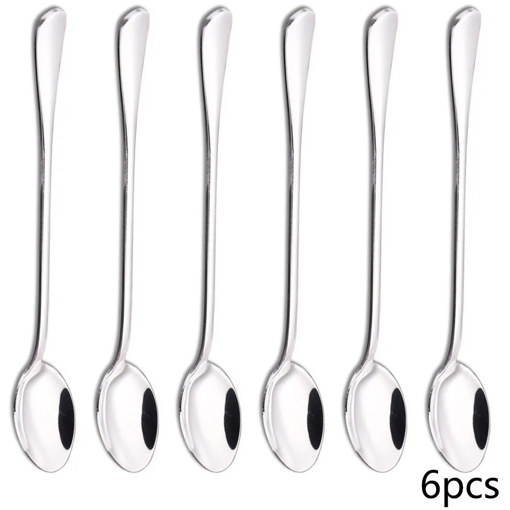 6PCS 20cm Long-handled spoon,  - Coffee & Tea Ken'S House 评论和价格