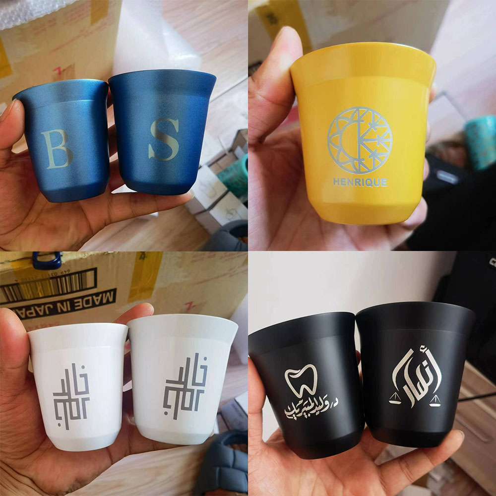 Insulated Double Wall SS Espre - Coffee Tea Logo 评论和价格