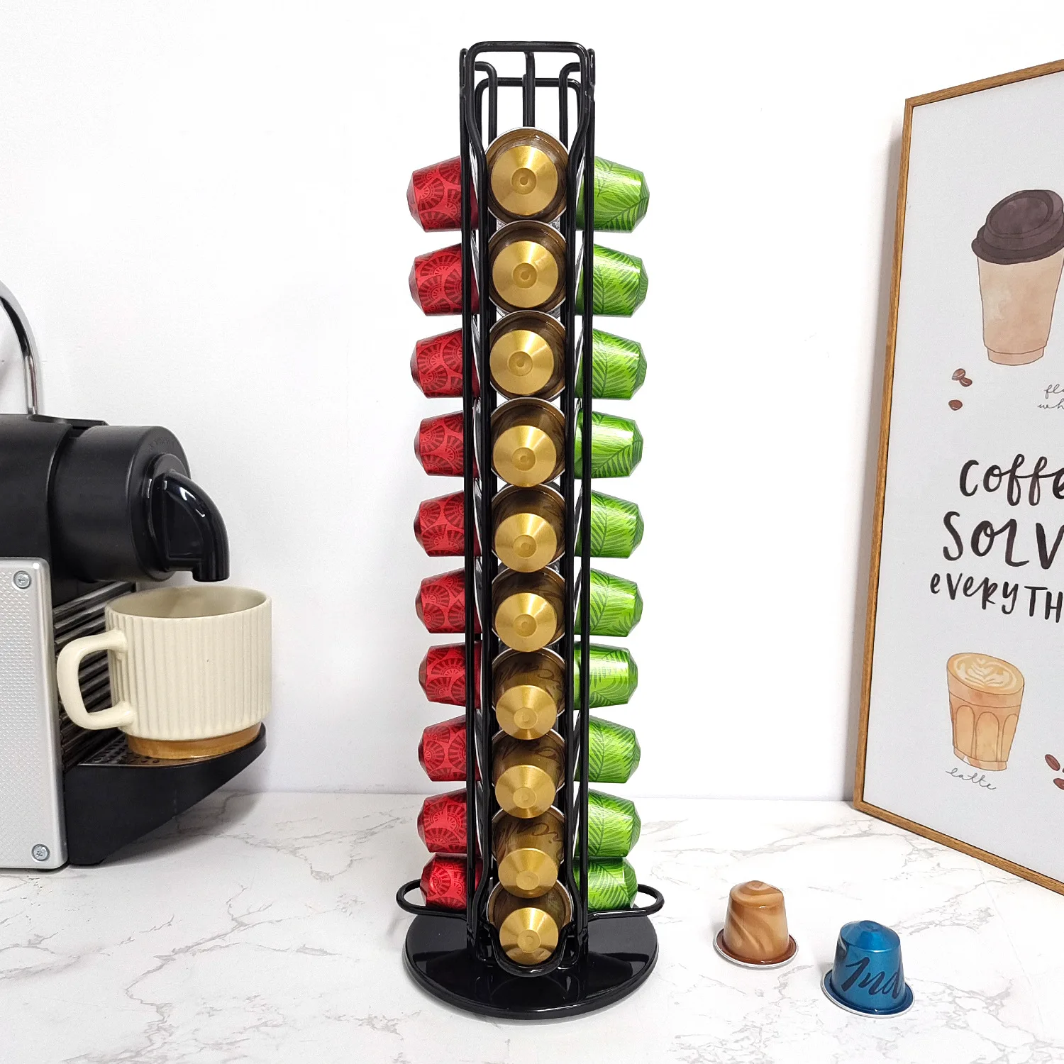 1PC 40 Pod Coffee Capsules Nes - Coffee Tea Stand 评论和价格