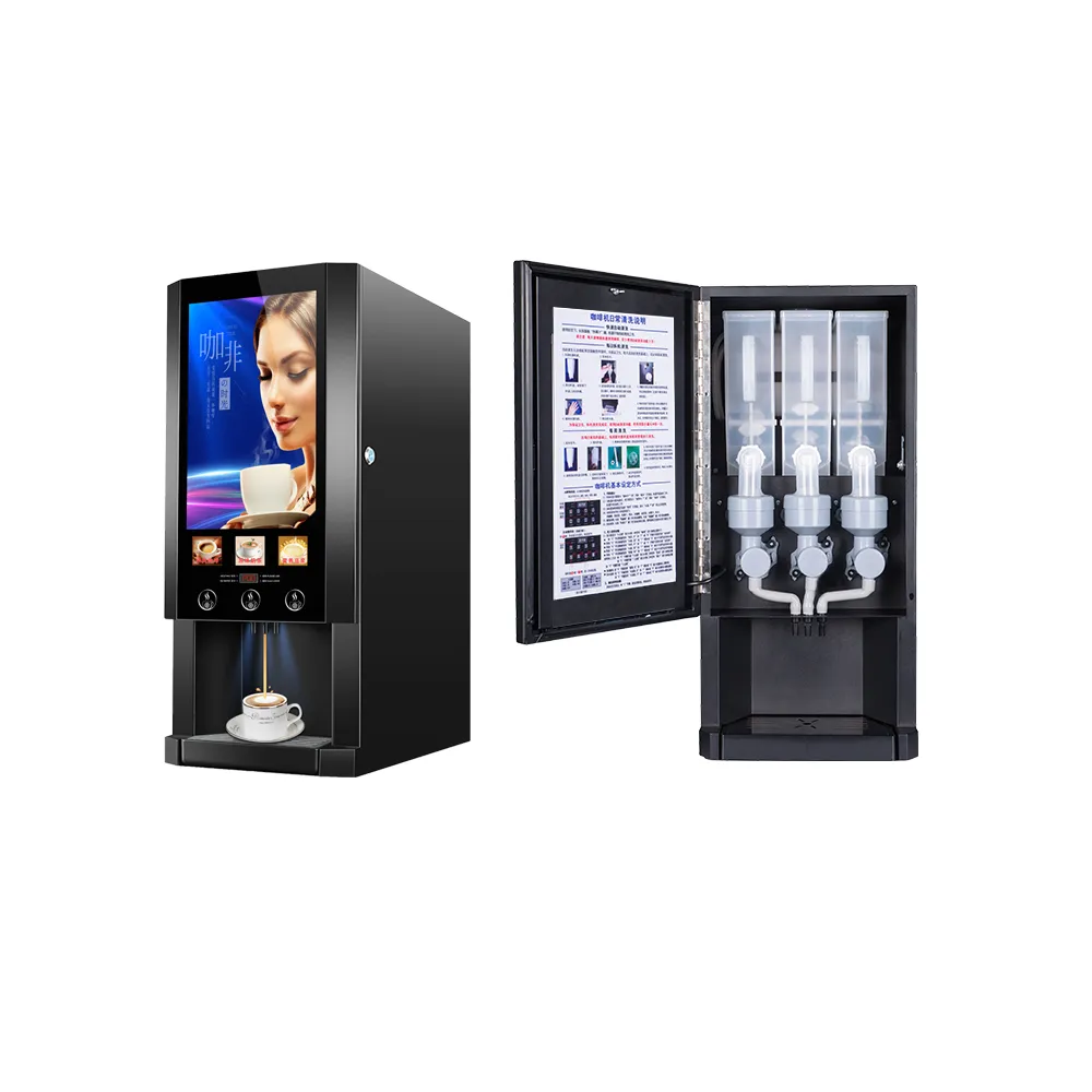 Automatic 3 Hot Flavors Coffee - Coffee Tea Vending Machine 评论和价格