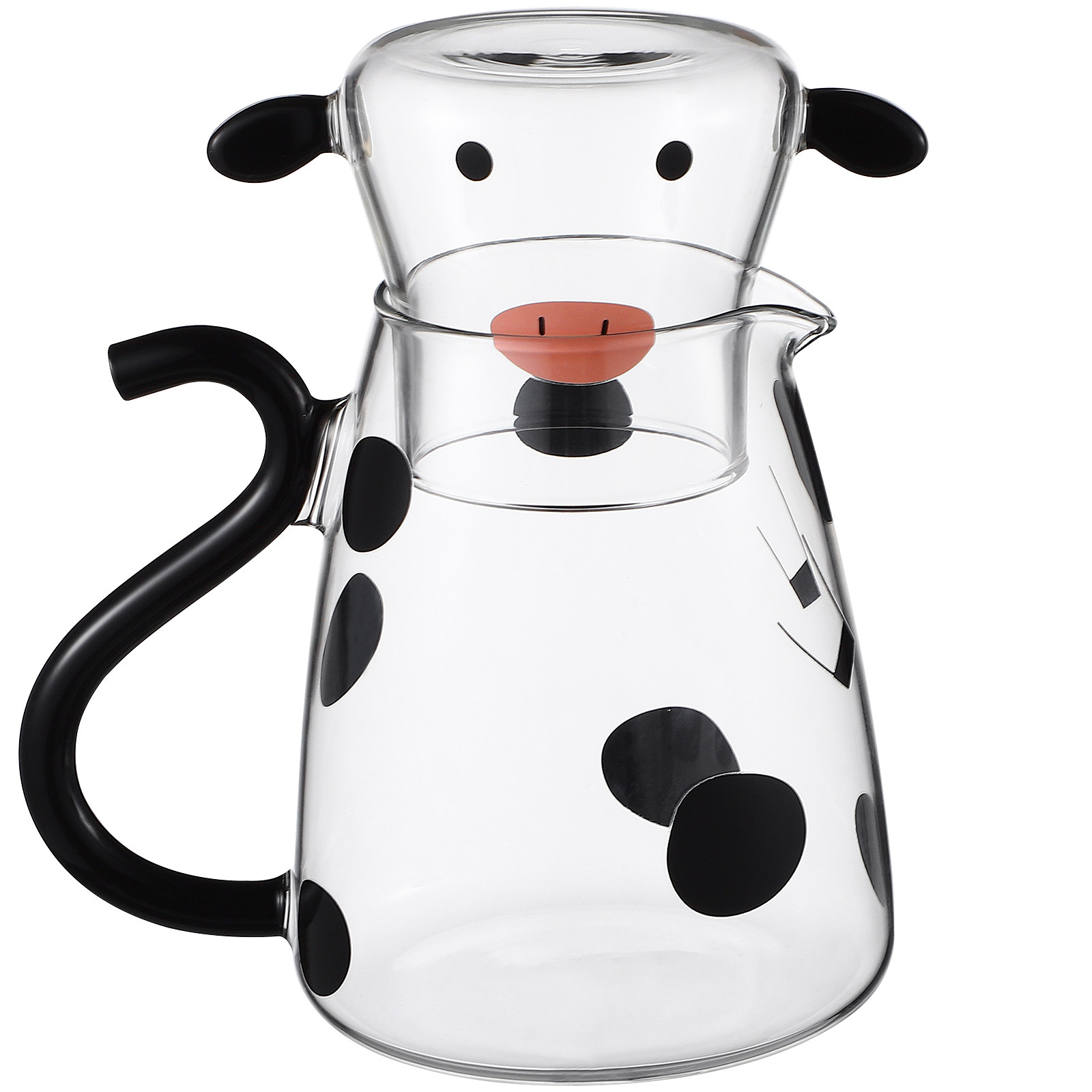 Glass Kettle with Cup Cartoon  - Dispenser Coffee And Tea 评论和价格