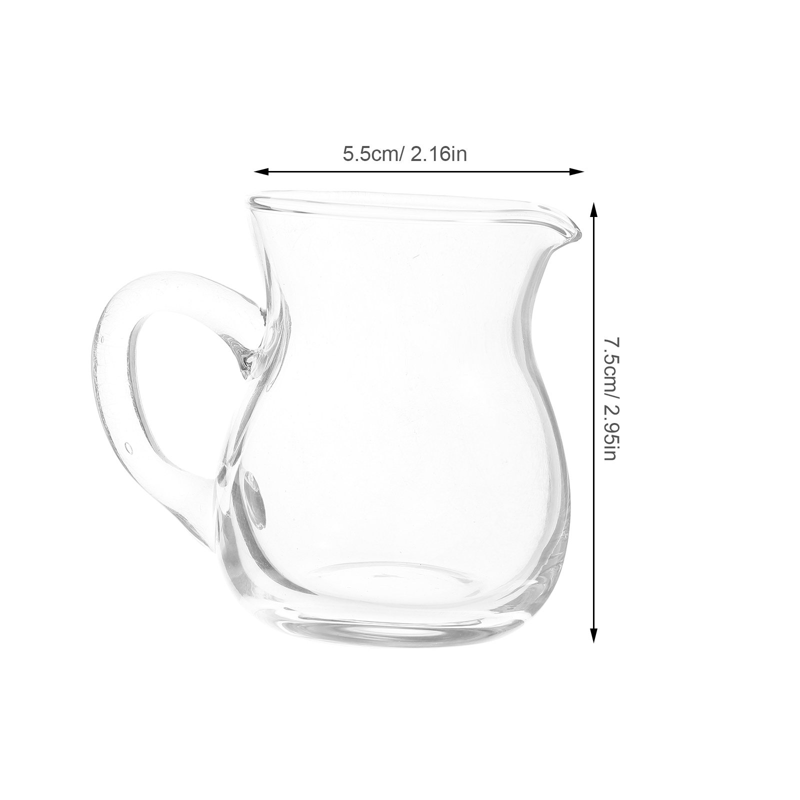6Pcs Small Glass Creamer Pitch - Dispenser Coffee And Tea 评论和价格