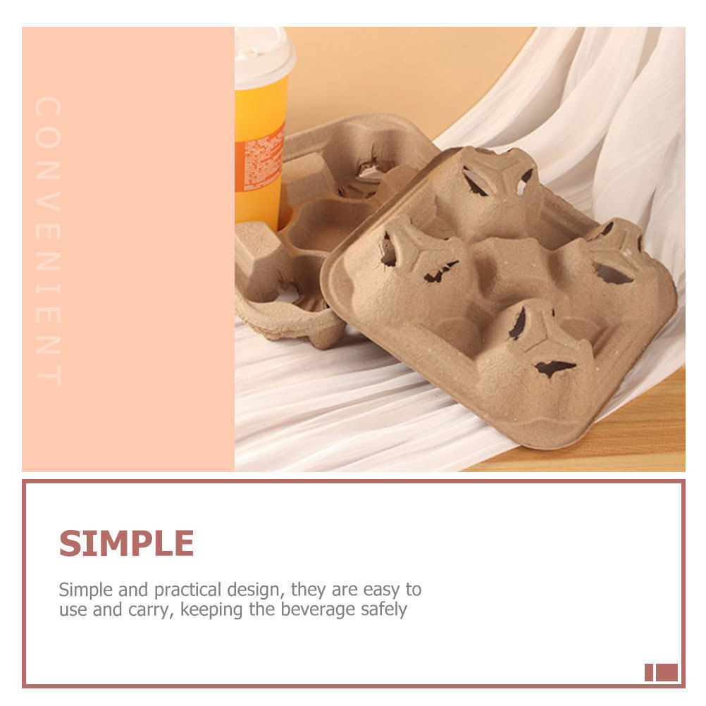 25Pcs Four Cup Paper Pulp Hold - Coffee Tea Holders 评论和价格