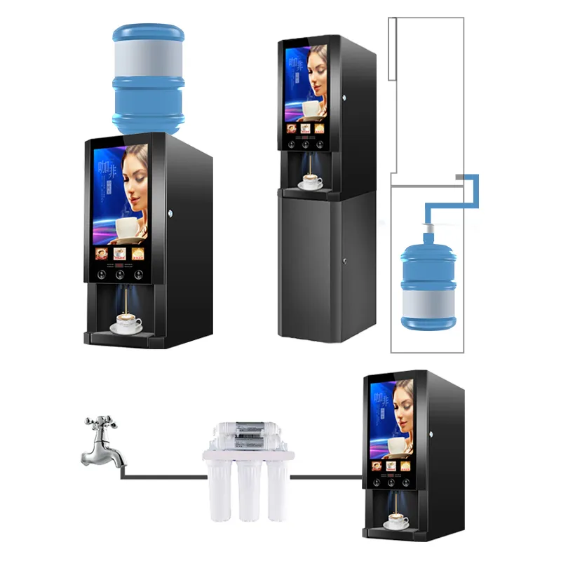 Automatic 3 Hot Flavors Coffee - Coffee Tea Vending Machine 评论和价格