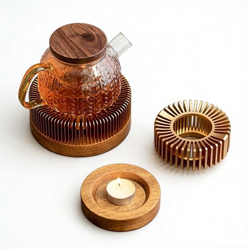 Gold Hollow Aluminum Alloy Tea - Coffee Tea Stand 评论和价格