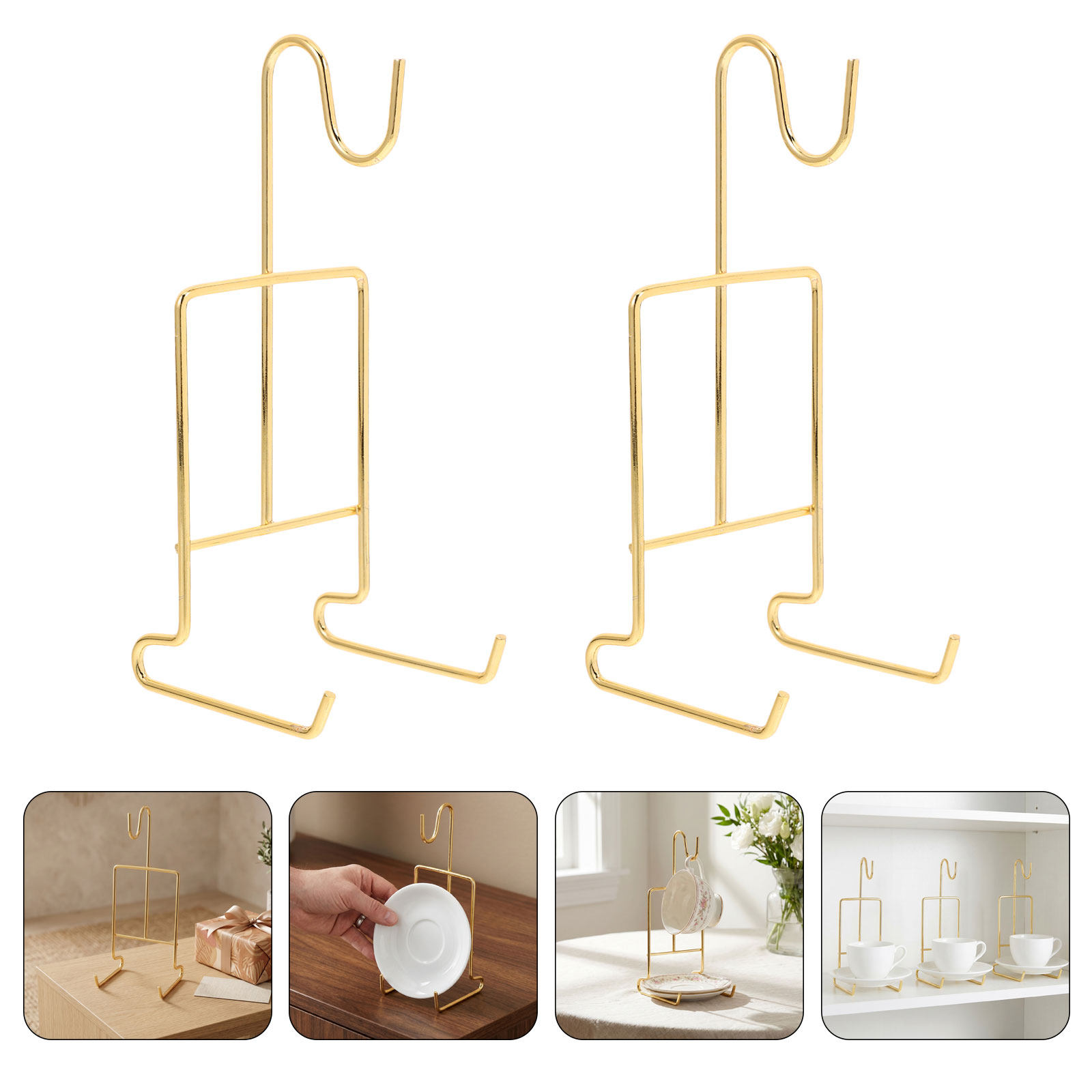 6Pcs Tea Cup Display Stand Met - Coffee Tea Holders 评论和价格