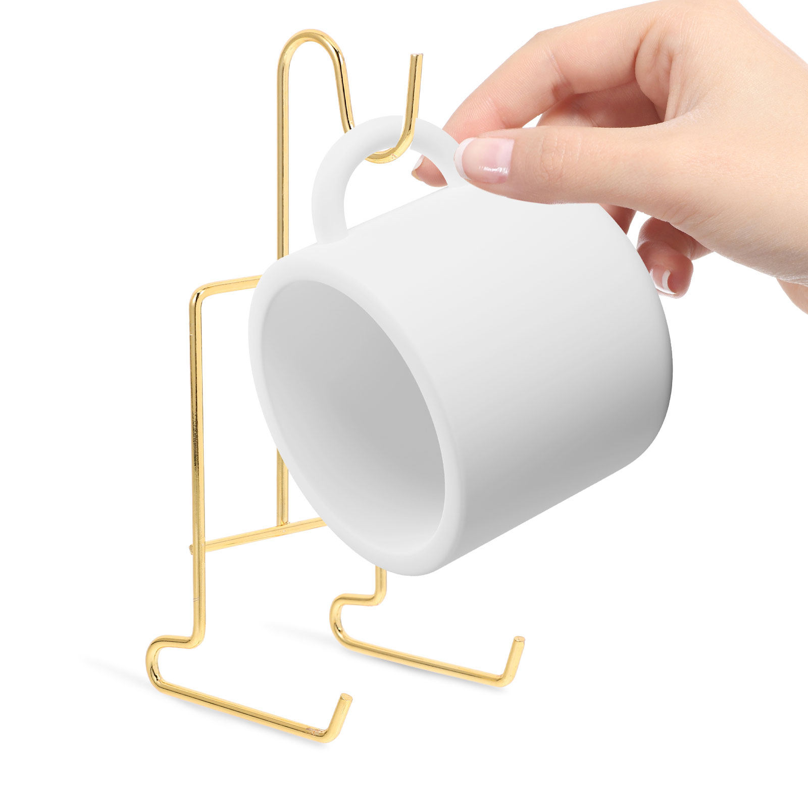 6Pcs Tea Cup Display Stand Met - Coffee Tea Holders 评论和价格