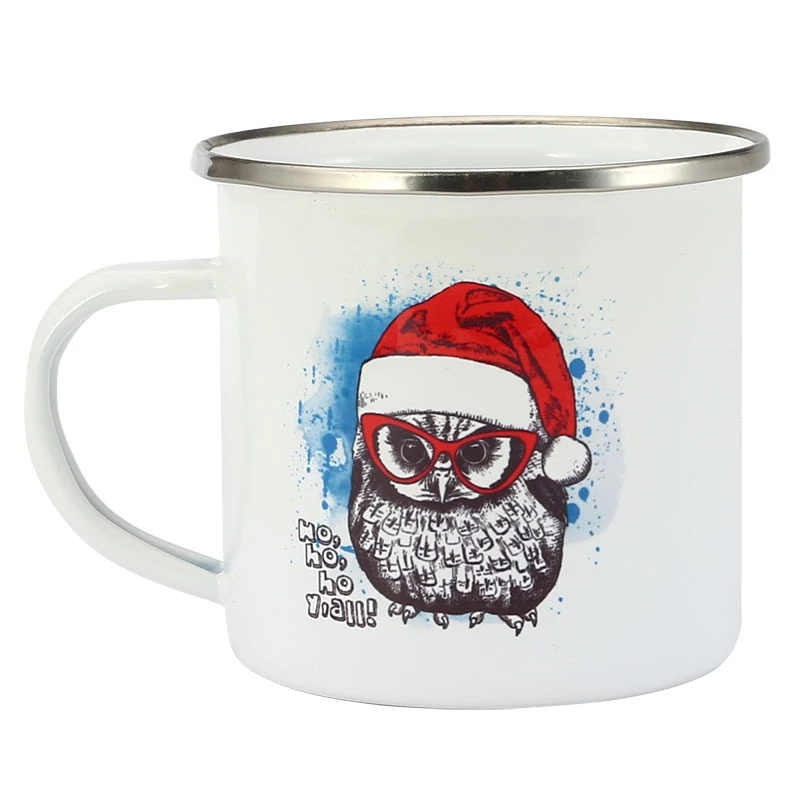 350ML Enamel Coffee Mug DIY LO - Coffee Tea Logo 评论和价格