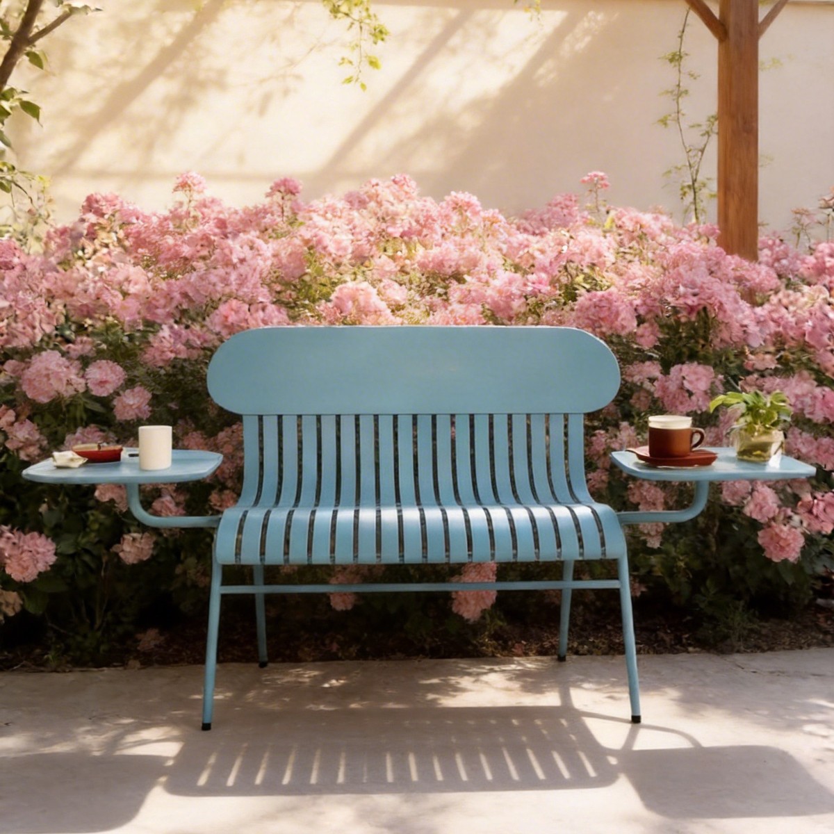 HYS Outdoor Double Chair Milk  - Coffee Tea For Garden 评论和价格