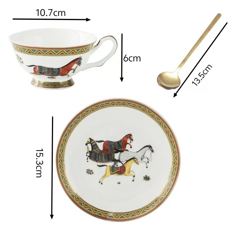 Porcelain Tea Cup and Saucer S - Coffee Tea Set 评论和价格