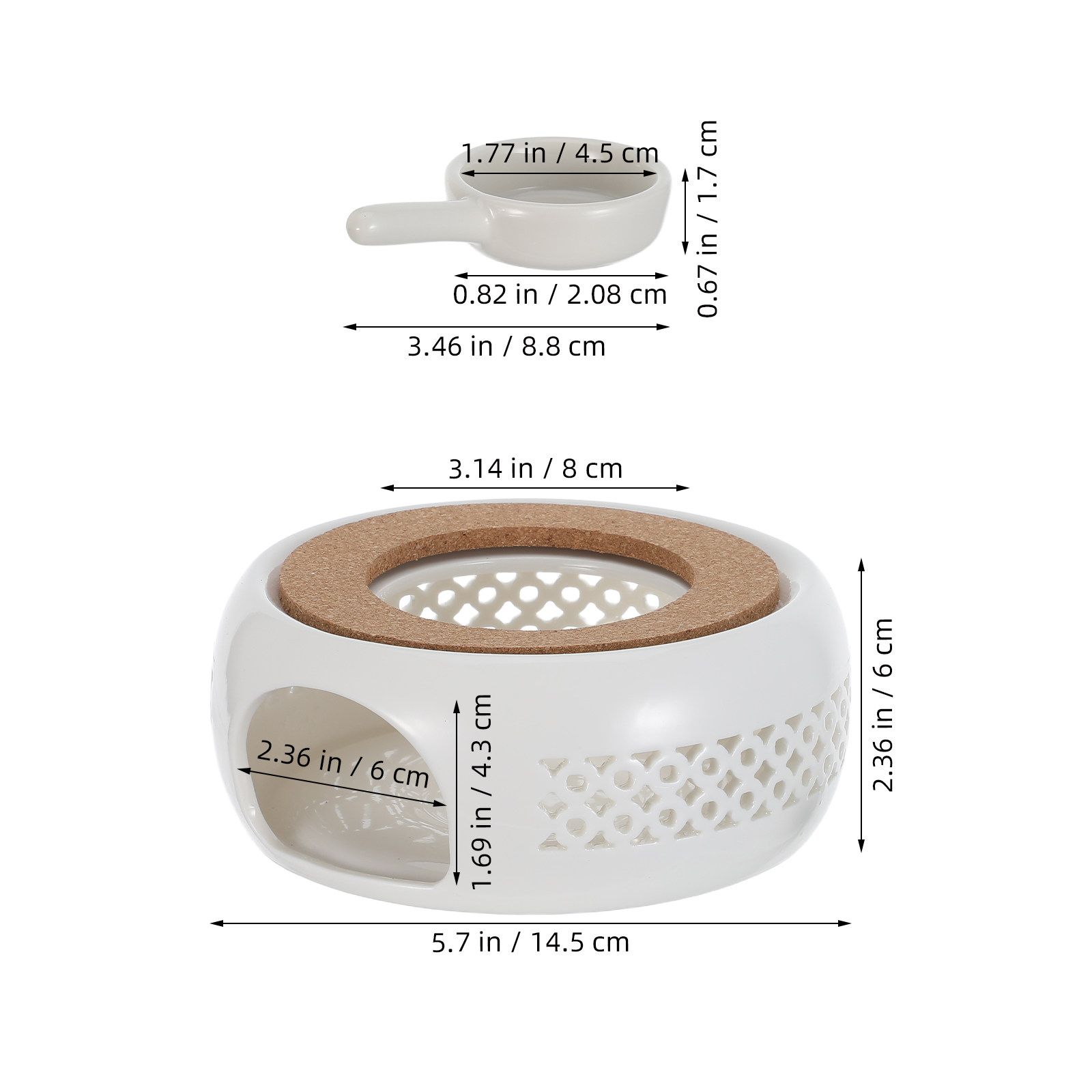 1Set Ceramic Tea Warmer Elegan - Coffee Tea Holders 评论和价格