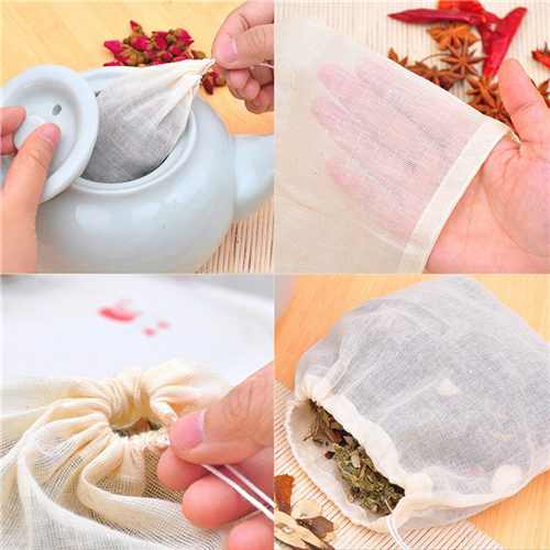 1pc/10Pcs Cotton Tea Bags Musl - Coffee Tea For Garden 评论和价格