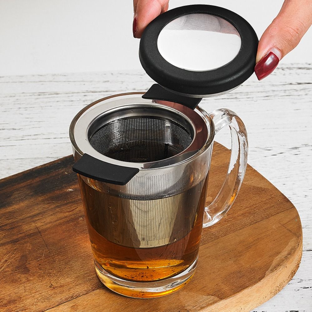 Fine Mesh 1 pcs With Lid Doubl - Coffee Tea Infuser 评论和价格