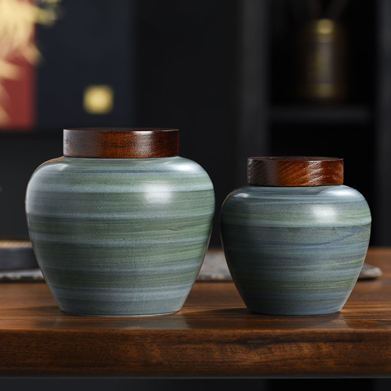 Retro Ceramic Tea Leaf Jar Cre - Coffee Tea Leaf And Bean 评论和价格