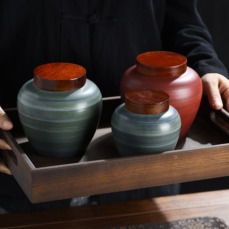 Retro Ceramic Tea Leaf Jar Cre - Coffee Tea Leaf And Bean 评论和价格
