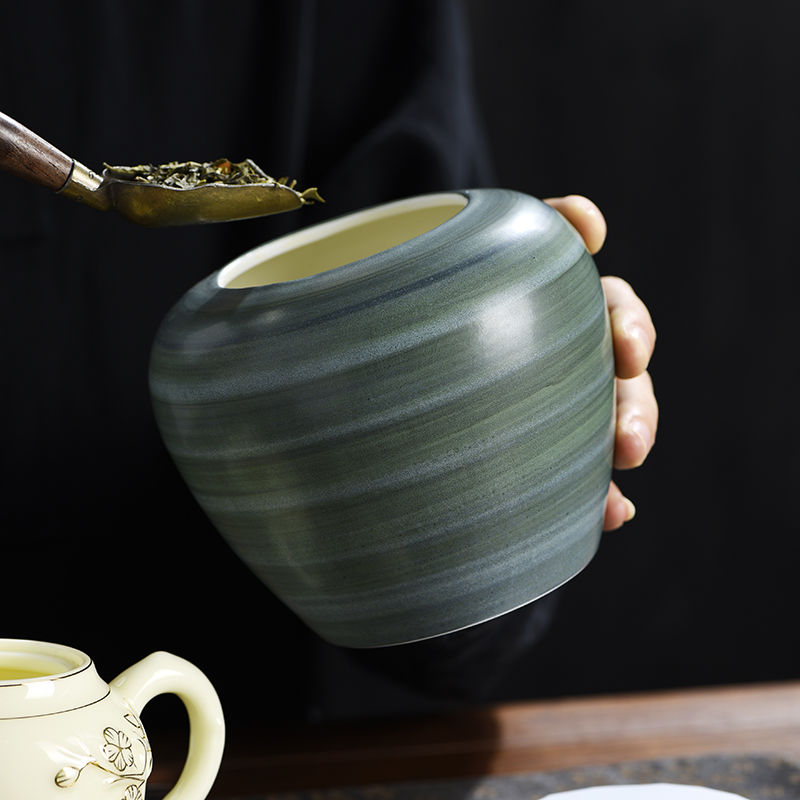 Retro Ceramic Tea Leaf Jar Cre - Coffee Tea Leaf And Bean 评论和价格