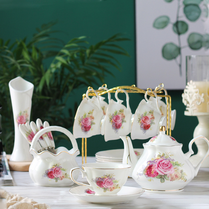 Ceramic coffee set European cu - Coffee Tea Set 评论和价格