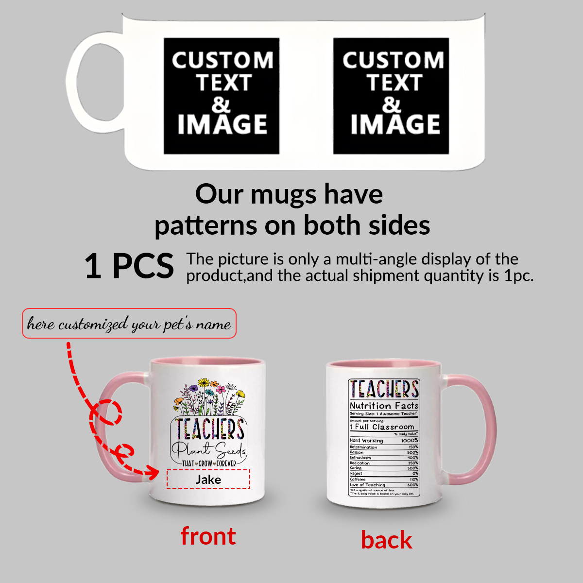 1pc Customize Name Personalise - Coffee Tea Logo 评论和价格