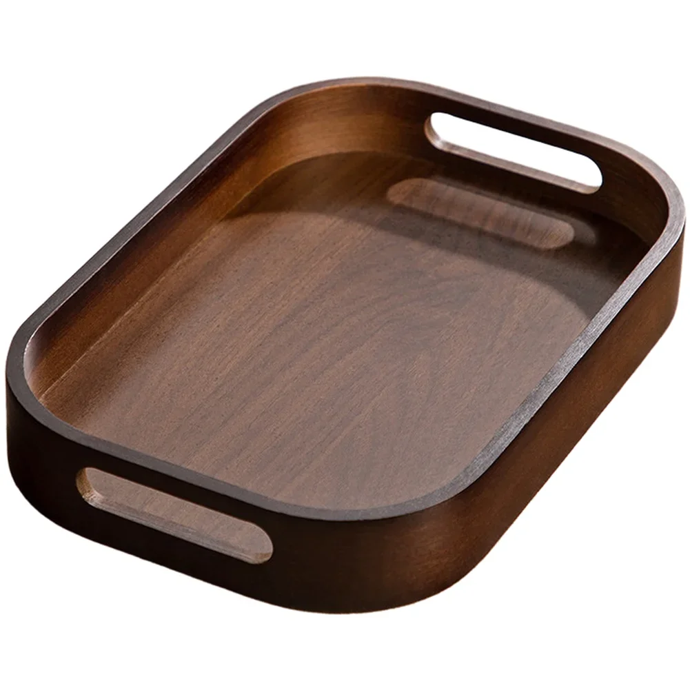 Wooden Tea Tray With Handles M - Coffee Tea Stand 评论和价格