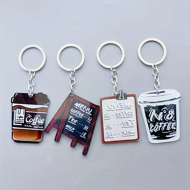 8pcs acrylic coffee cup keycha - Coffee & Tea Ken'S House 评论和价格